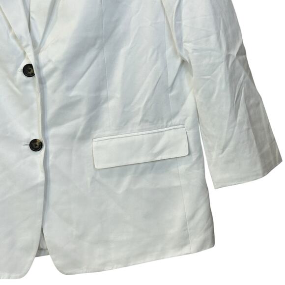 Everlane The Tencel Oversized Blazer Buttersmooth White Women Plus Size 14 NWOT - Picture 6 of 9